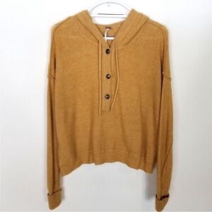 Free People Praline Hooded Sweater Alpaca Small
